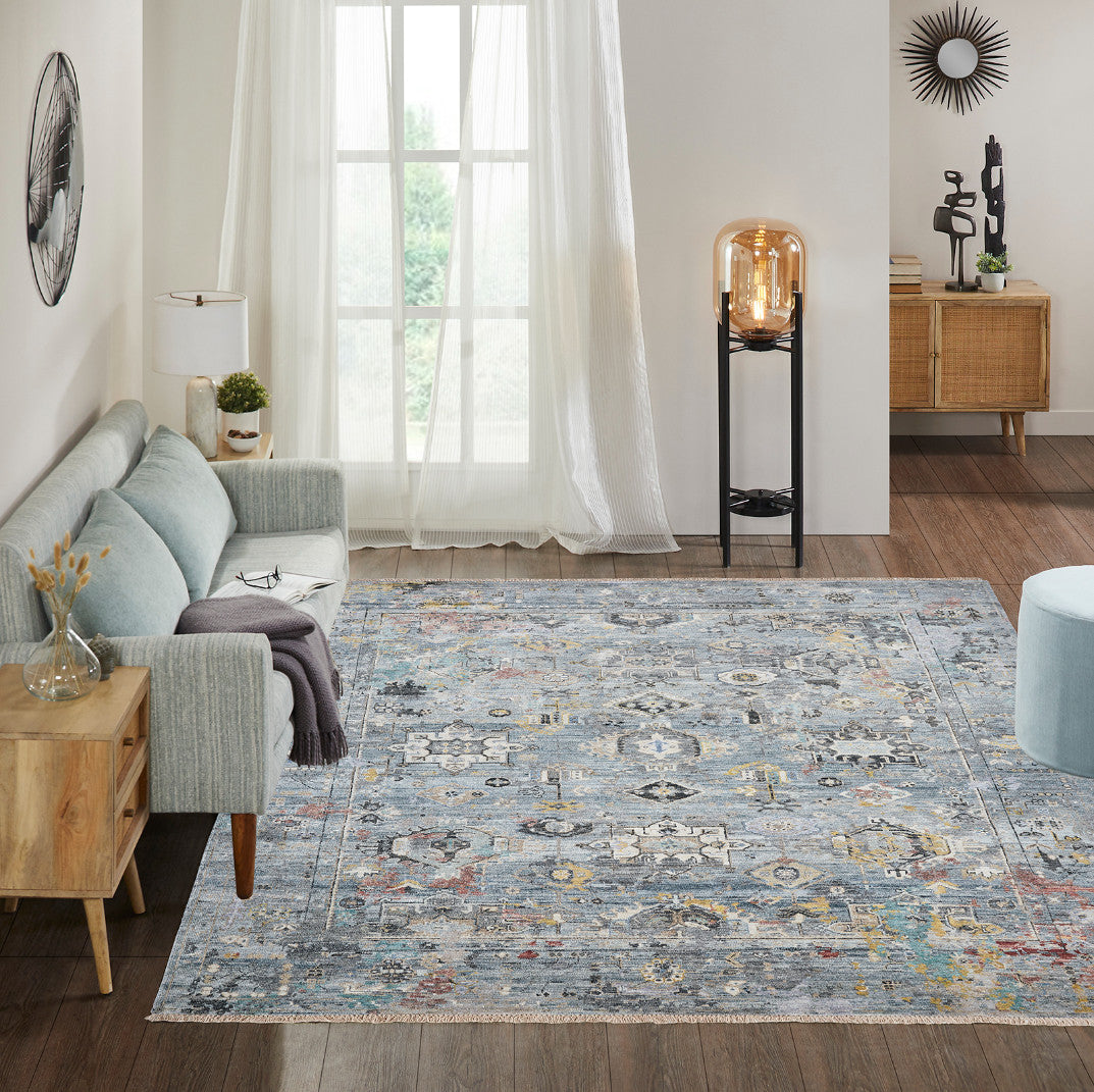 6' x 9' Transitional Hand-Knotted Silk rug, Rug #KH3470