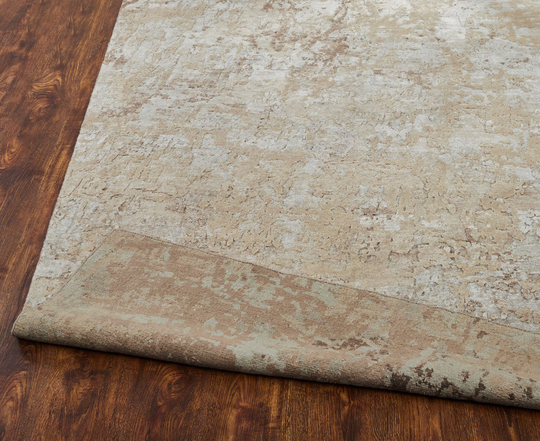 6' x 9' Modern Hand-Knotted Silk rug, Rug #JN0840