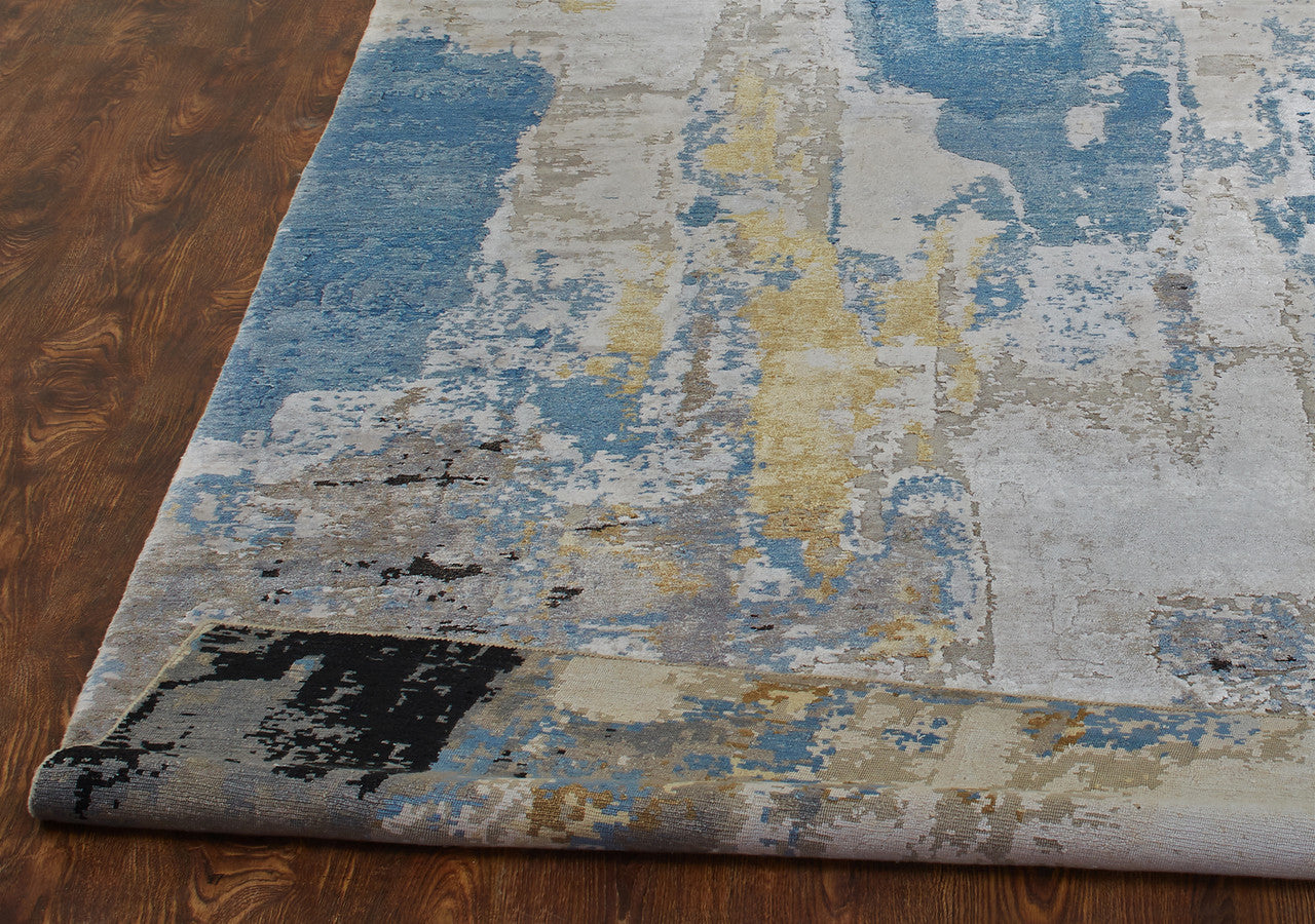 6' x 9' Modern Hand-Knotted Silk rug, Rug #JN3050