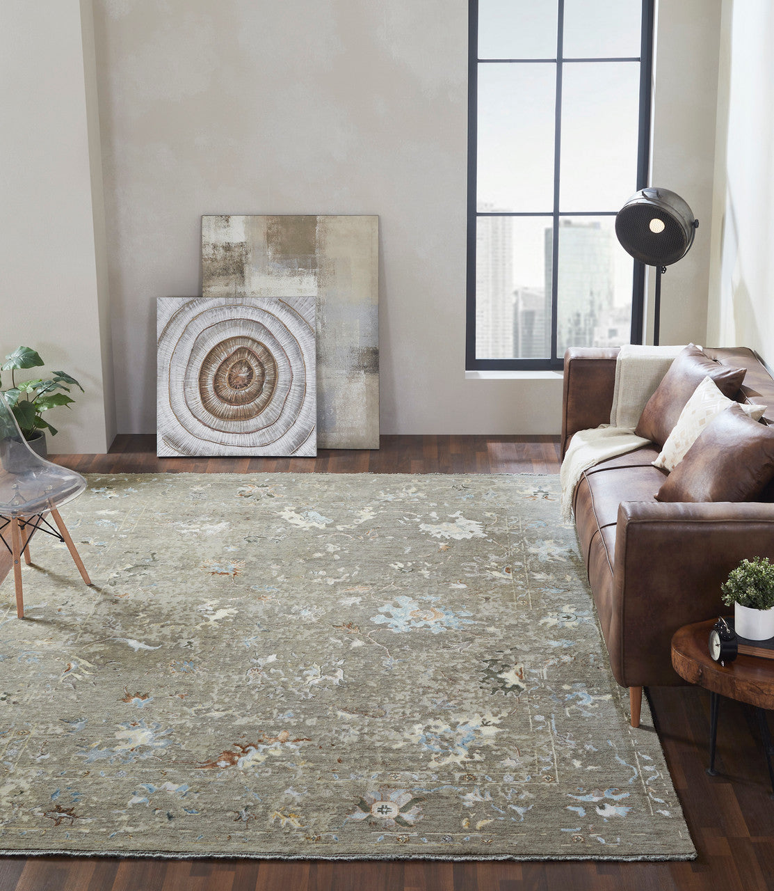 6' x 9' Transitional Hand-Knotted Silk rug, Rug #KD11450