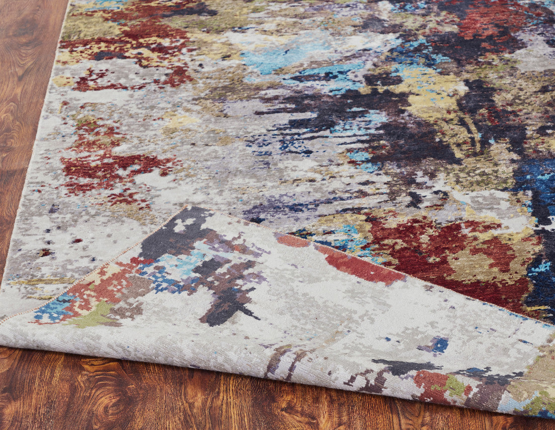 6' x 9' Modern Hand-Knotted Silk rug, Rug #JN0810