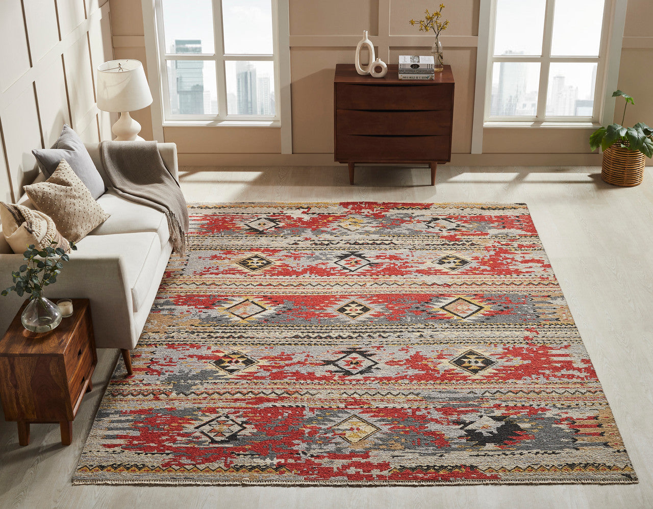 6' x 9' Transitional Hand-Knotted Wool rug, Rug #SK11910