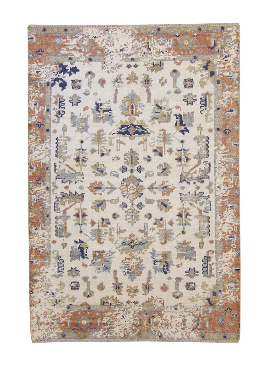 5x7 Transitional Hand Loom Silk rug, Rug #101-2246