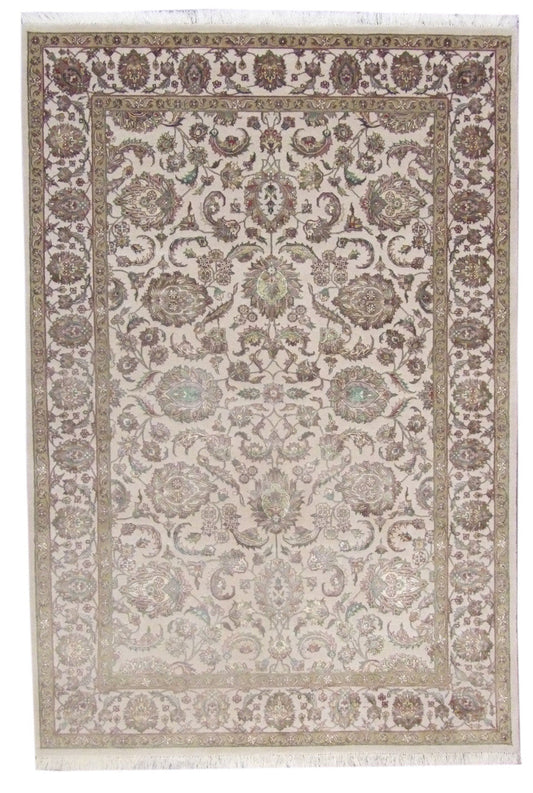 6x9 Traditional Hand-Knotted Silk rug, Rug #101-866