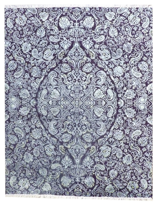 8x10 Traditional Hand-Knotted Silk rug, Rug #101-11178