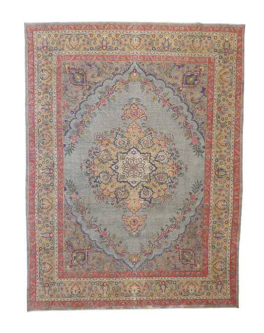 9x12 Antique Hand-Knotted Wool rug, Rug #b-102