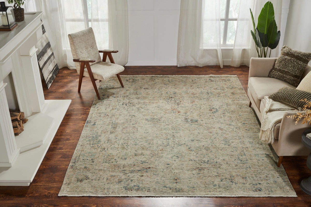 8' x 10' Transitional Hand-Knotted Wool rug, Rug #LR8100