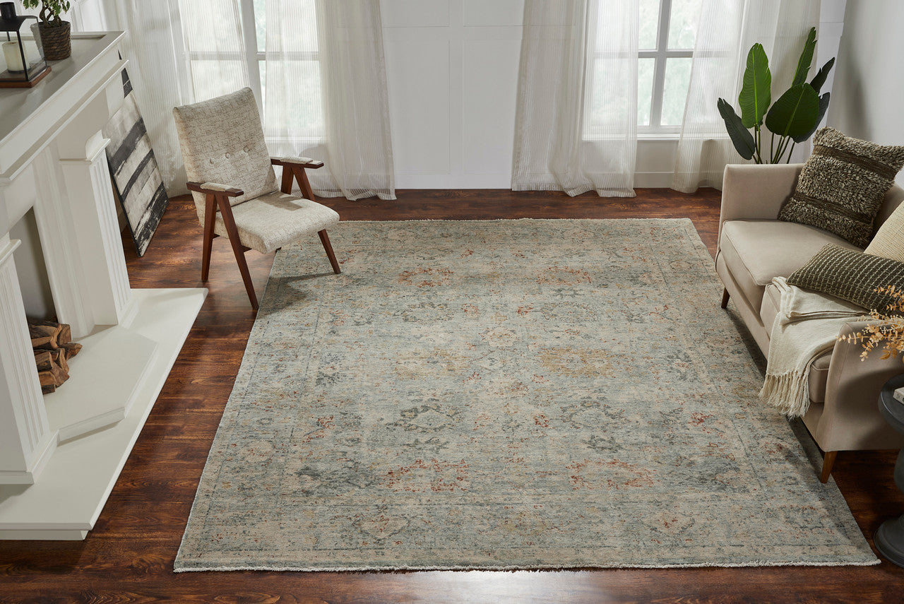 8' x 10' Transitional Hand-Knotted Wool rug, Rug #LR8060