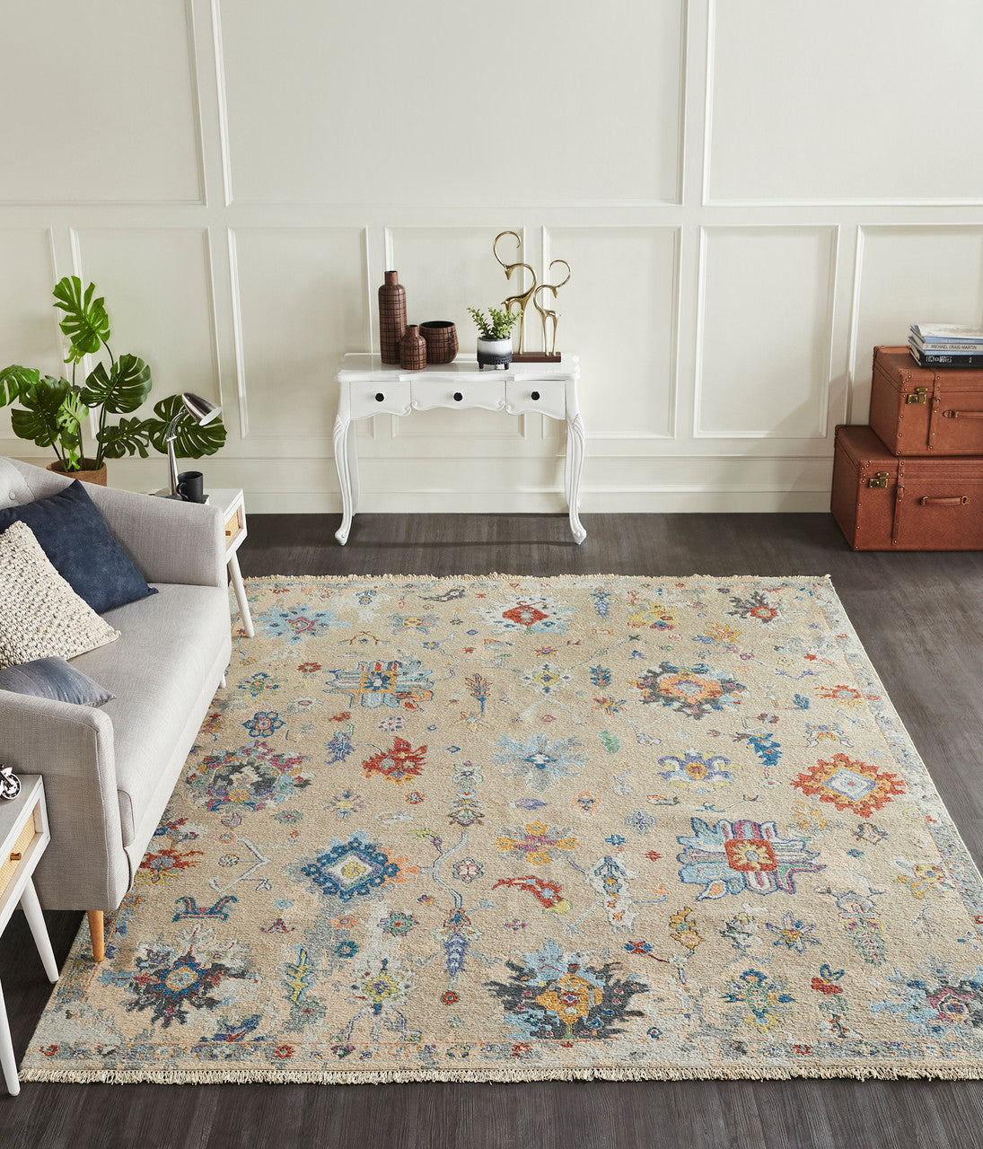 8' x 10' Transitional Hand-Knotted Wool rug, Rug #SK11800