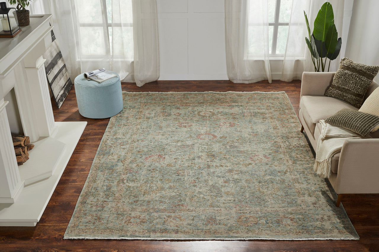 8' x 10' Transitional Hand-Knotted Wool rug, Rug #LR8050