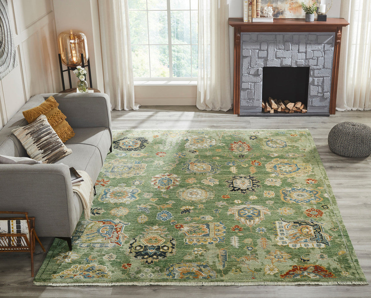 8' x 10' Transitional Hand-Knotted Silk rug, Rug #AM10090