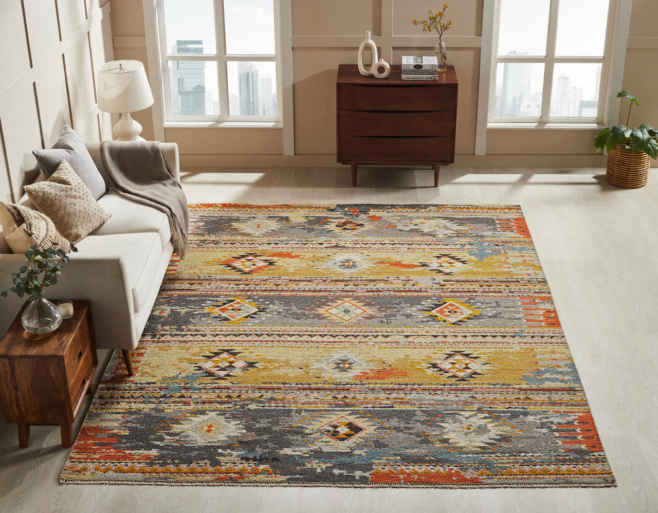 8' x 10' Transitional Hand-Knotted Wool rug, Rug #SK11900