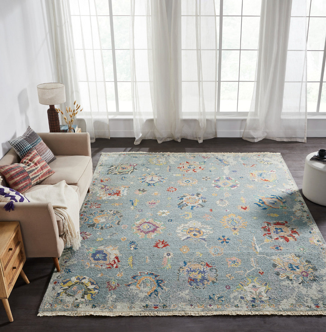 8' x 10' Transitional Hand-Knotted Wool rug, Rug #SK11810
