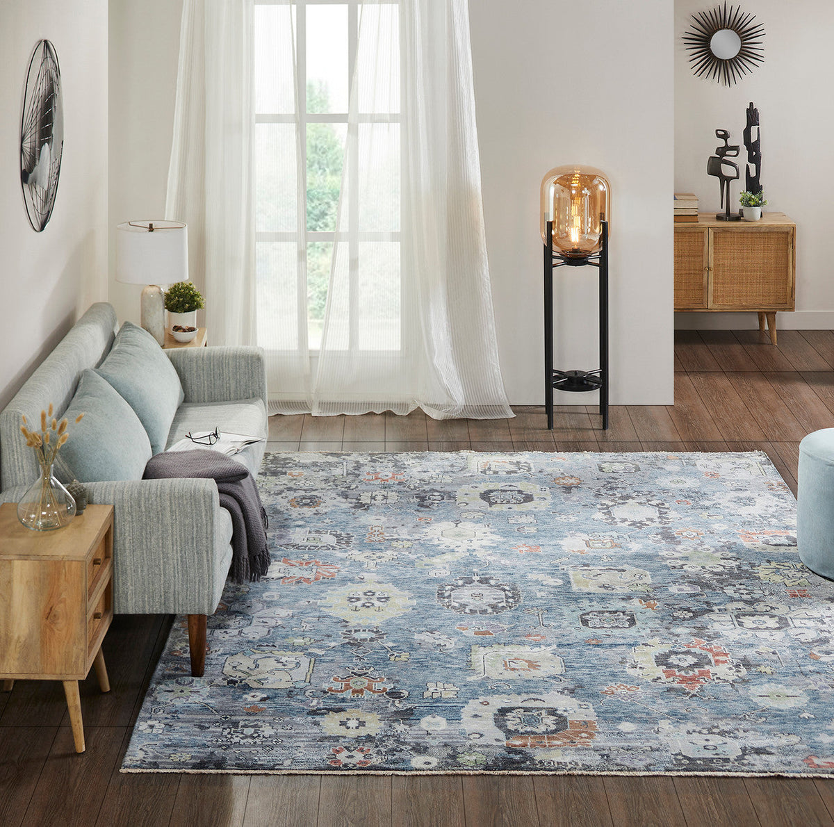 8' x 10' Oushak Hand-Knotted Silk rug, Rug #CR9350