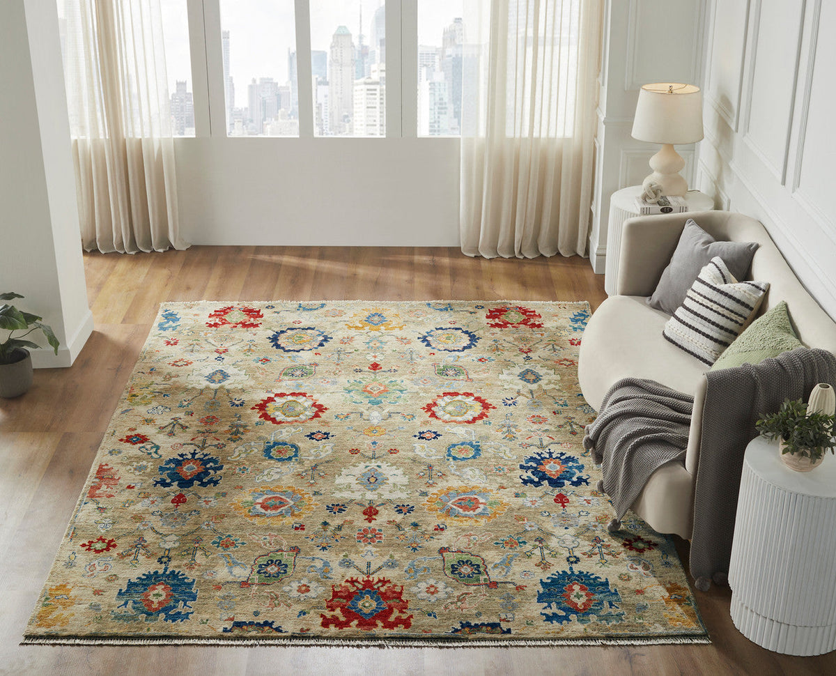 8' x 10' Transitional Hand-Knotted Wool rug, Rug #LA15040