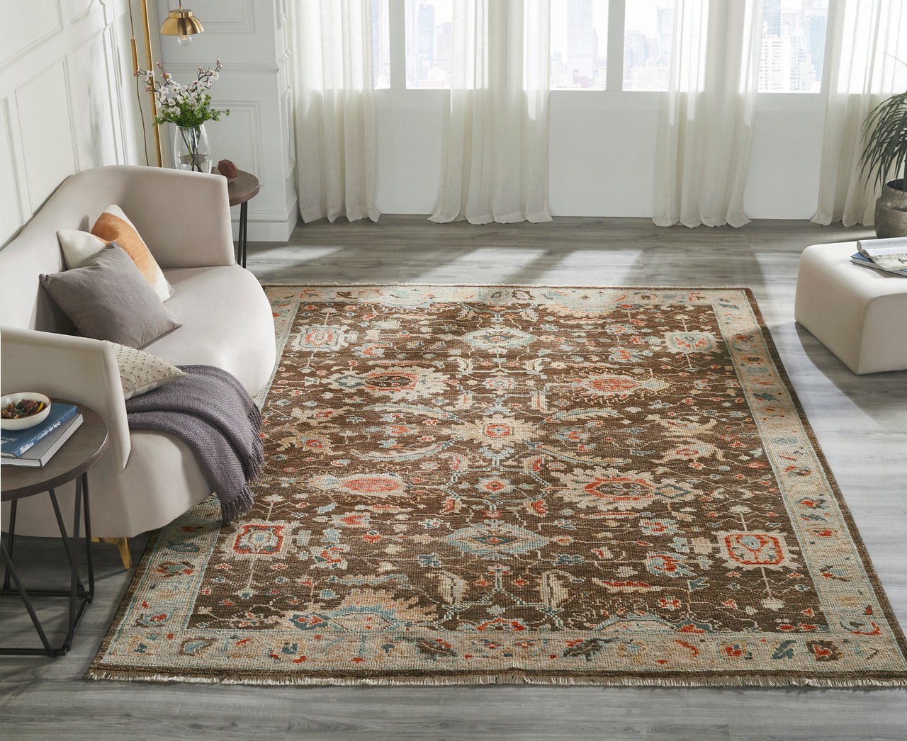 8' x 10' Oushak Hand-Knotted Wool rug, Rug #LL7560