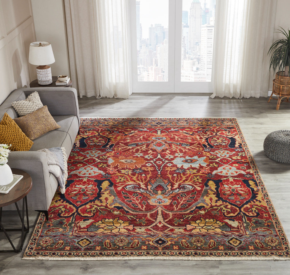 8' x 10' Transitional Hand-Knotted Silk rug, Rug #AM10100