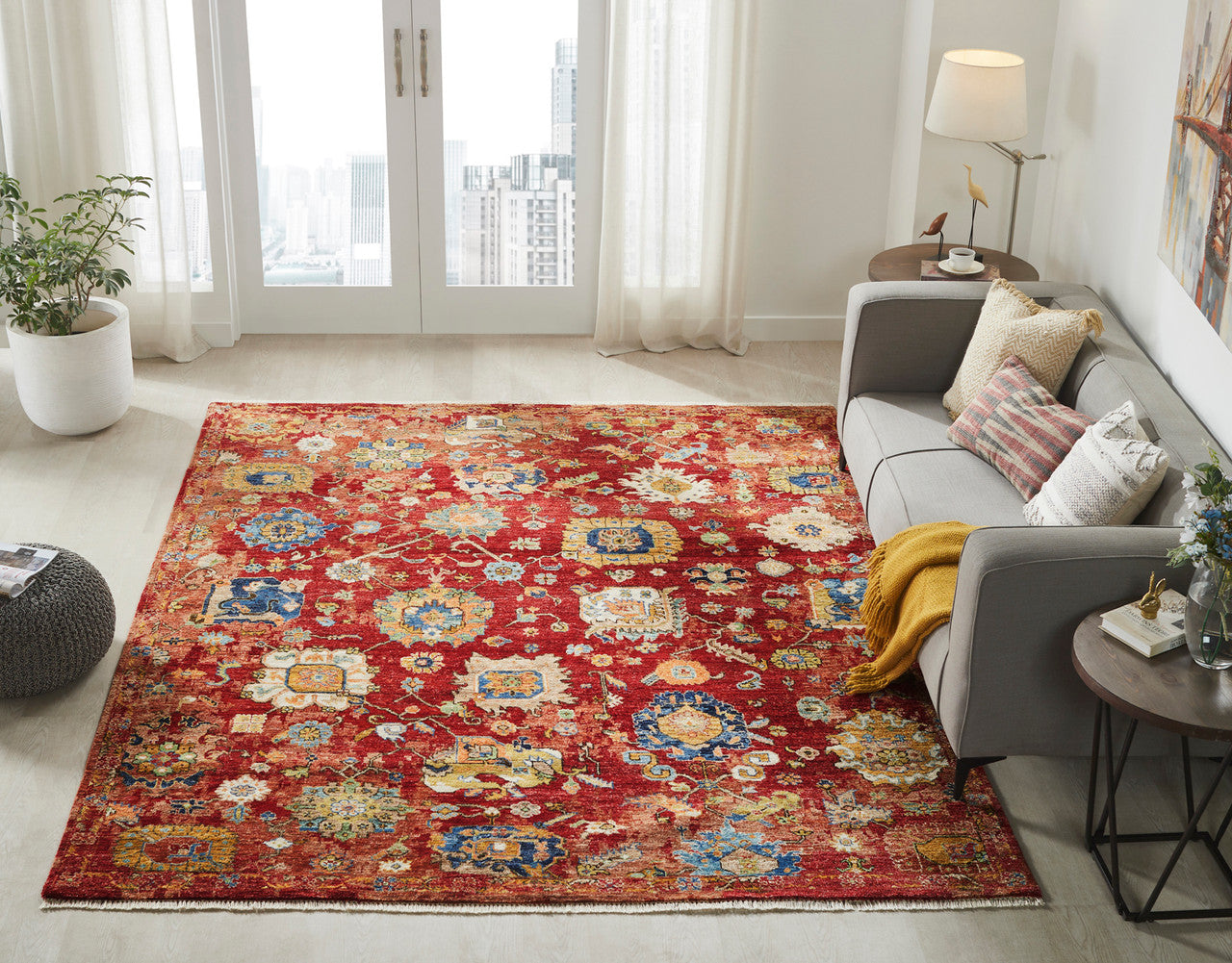 8' x 10' Transitional Hand-Knotted Wool rug, Rug #LA15060