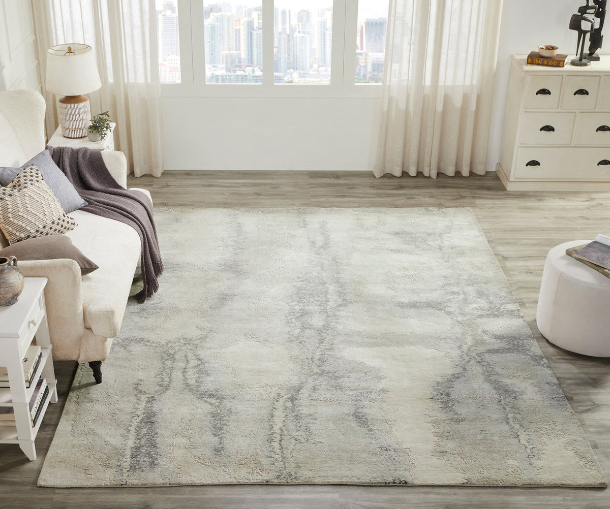 8' x 10' Modern Hand-Knotted Silk rug, Rug #JN0850