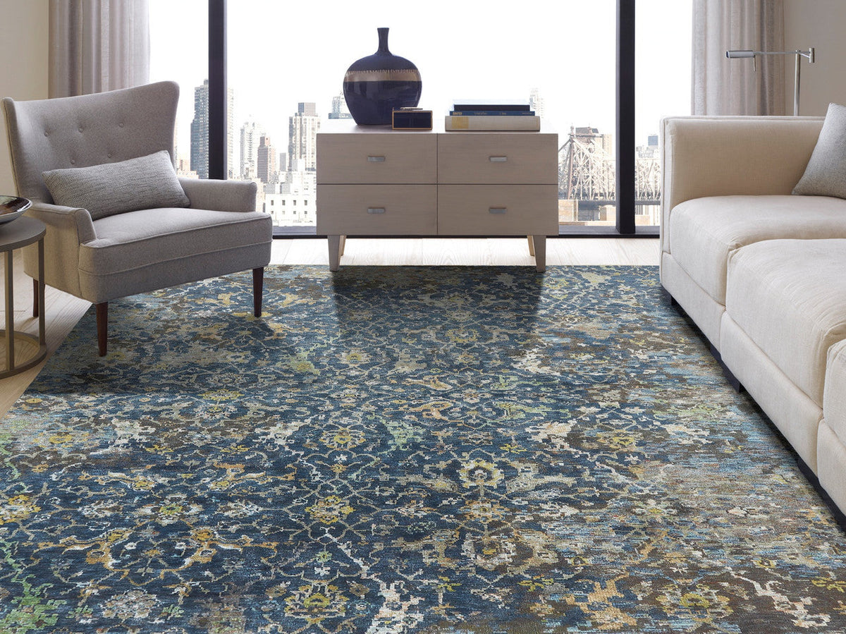 8' x 10' Oushak Hand-Knotted Silk rug, Rug #CR9330