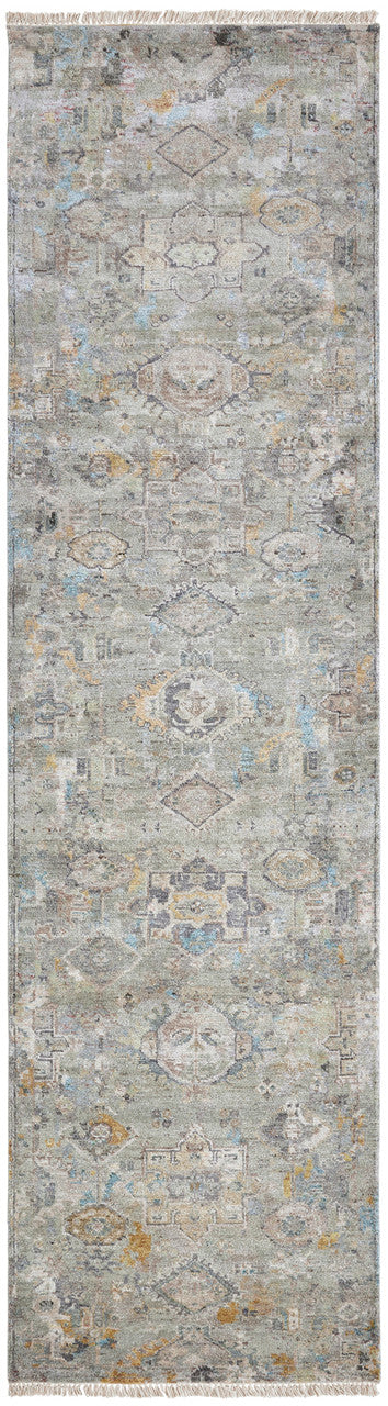 8' x 10' Transitional Hand-Knotted Silk rug, Rug #KH3490