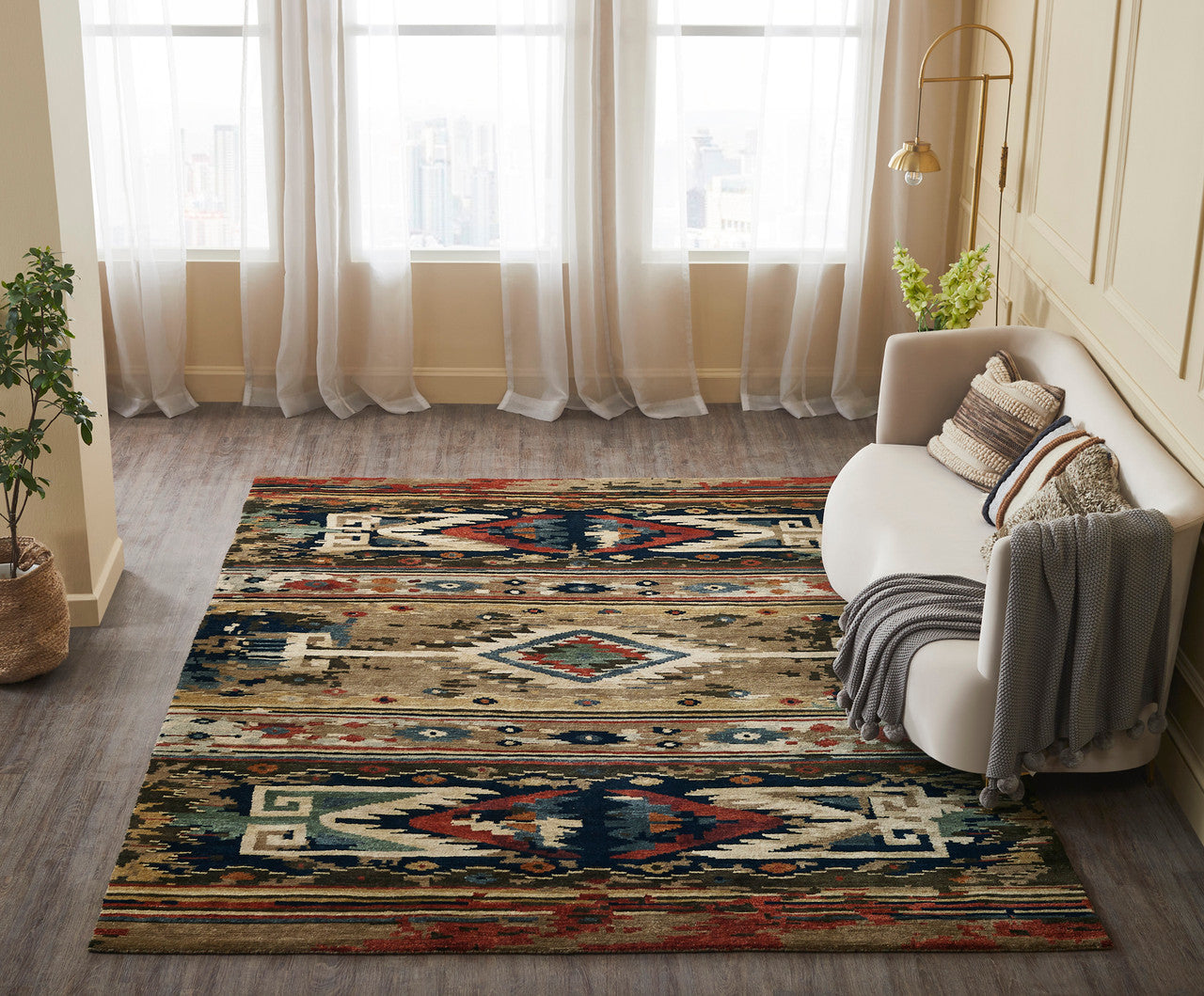 8' x 10' Southwestern Hand-Knotted Wool rug, Rug #MV7330