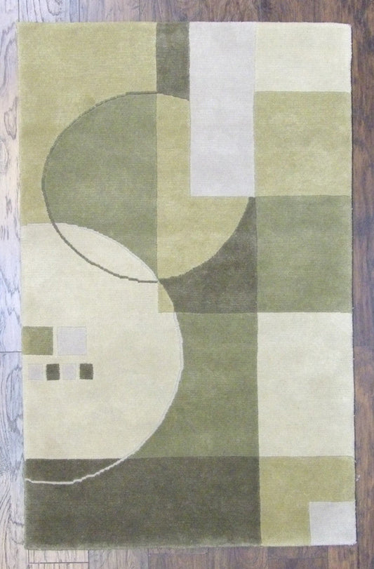 4x6 Modern Hand-Knotted Wool rug, Rug #101-365