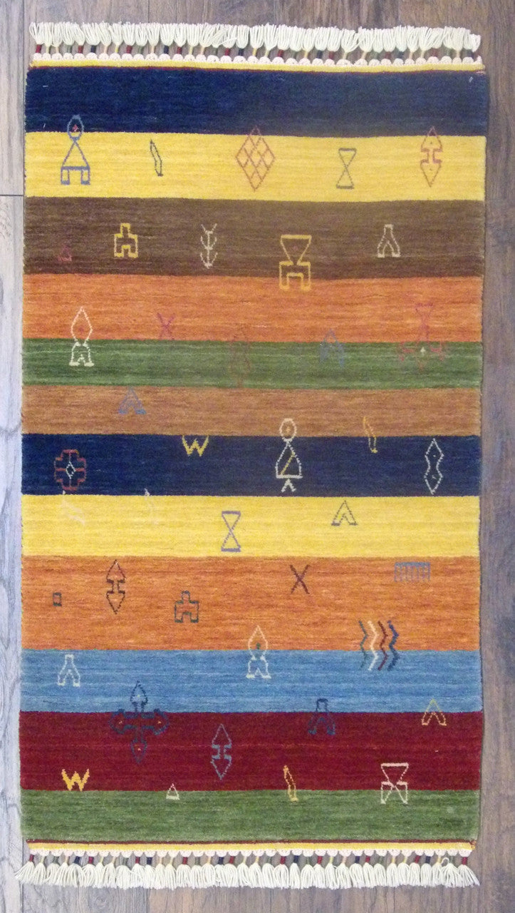 2x4 Tribal Hand-Knotted Wool rug, Rug #101-11083