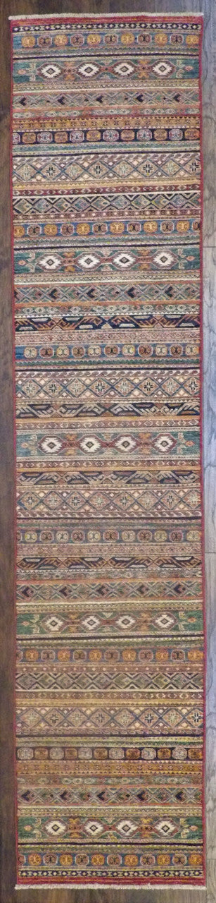 2x12 Tribal Hand-Knotted Wool rug, Rug #101-711