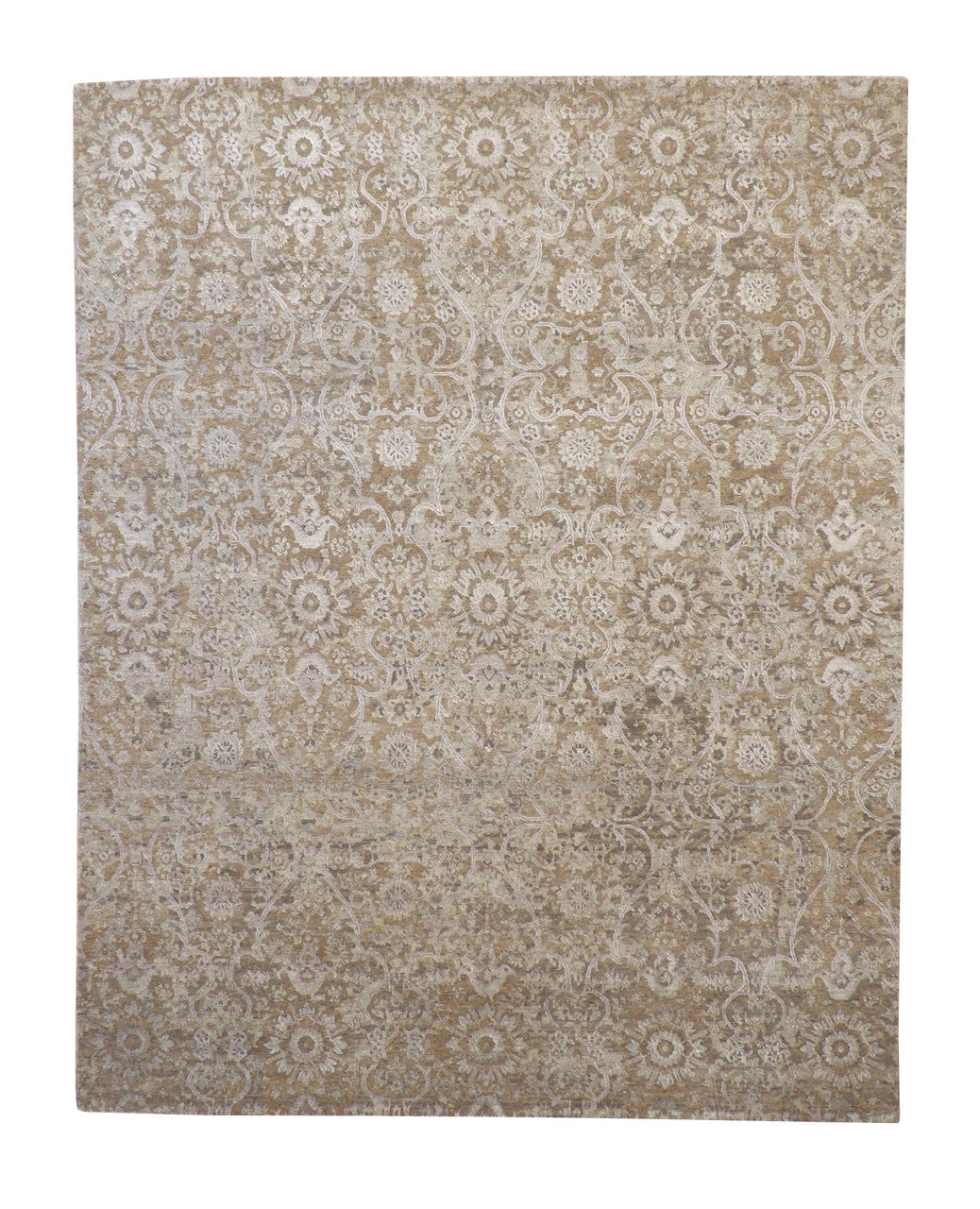 8x10 Transitional Hand-Knotted Silk rug, Rug #101-2000
