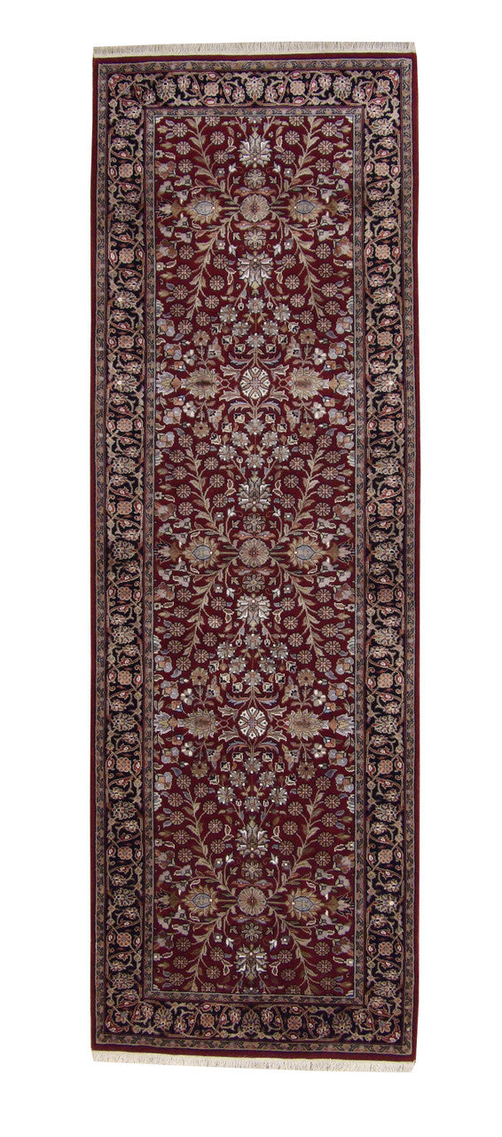 3x8 Traditional Hand-Knotted Silk rug, Rug #101-20229