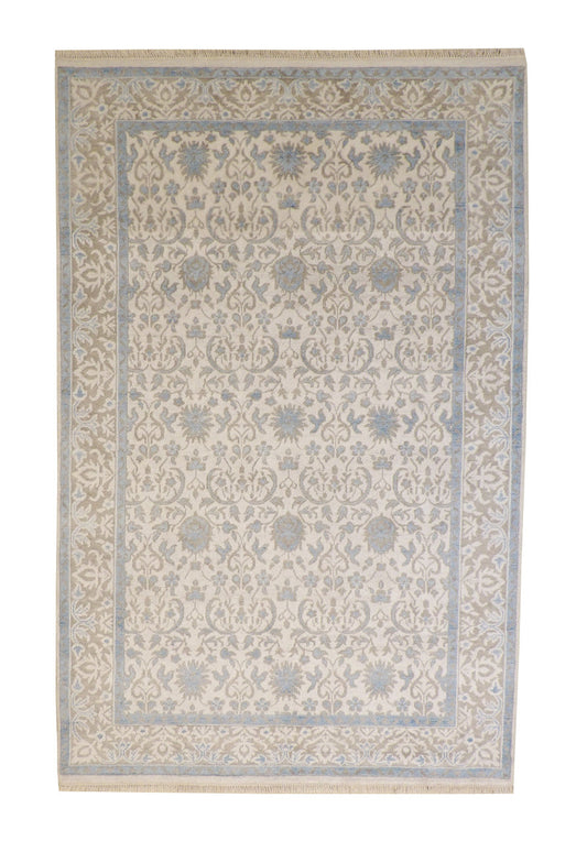 6x9 Antique Hand-Knotted Silk rug, Rug #101-2222