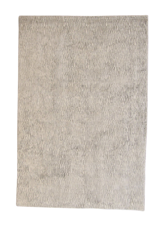 4x6 Modern Hand-Knotted Silk rug, Rug #101-2294