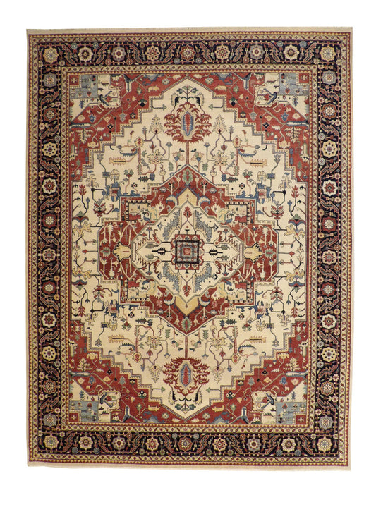 9x11 Antique Hand-Knotted Wool rug, Rug #101-20217
