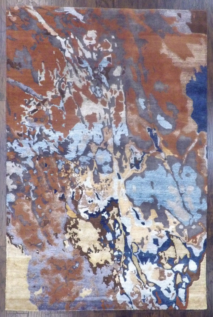 6x9 Modern Hand-Knotted Wool rug, Rug #101-729