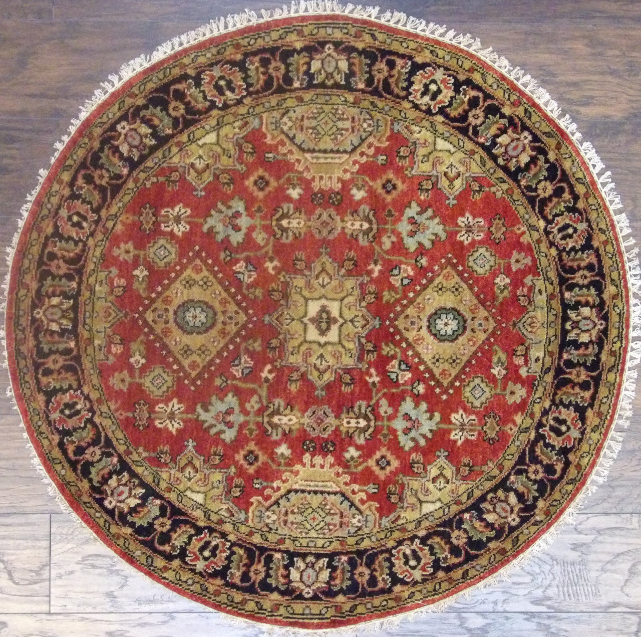 4x4 Tribal Hand-Knotted Wool rug, Rug #101-480