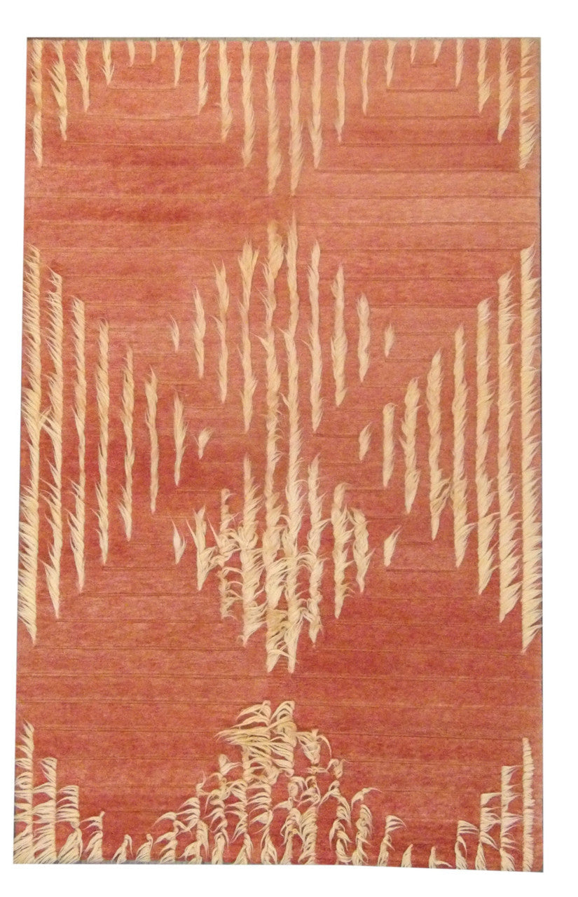 Modern Hand-Knotted Wool rug, Rug #101-856