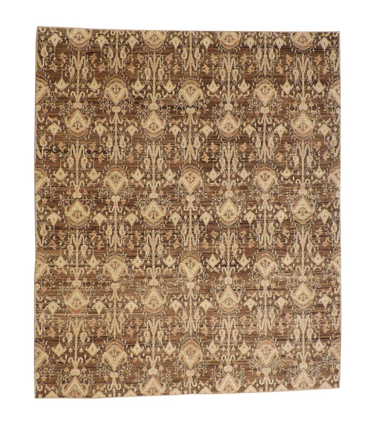 8x10 Ikat Hand-Knotted Wool rug, Rug #101-5097