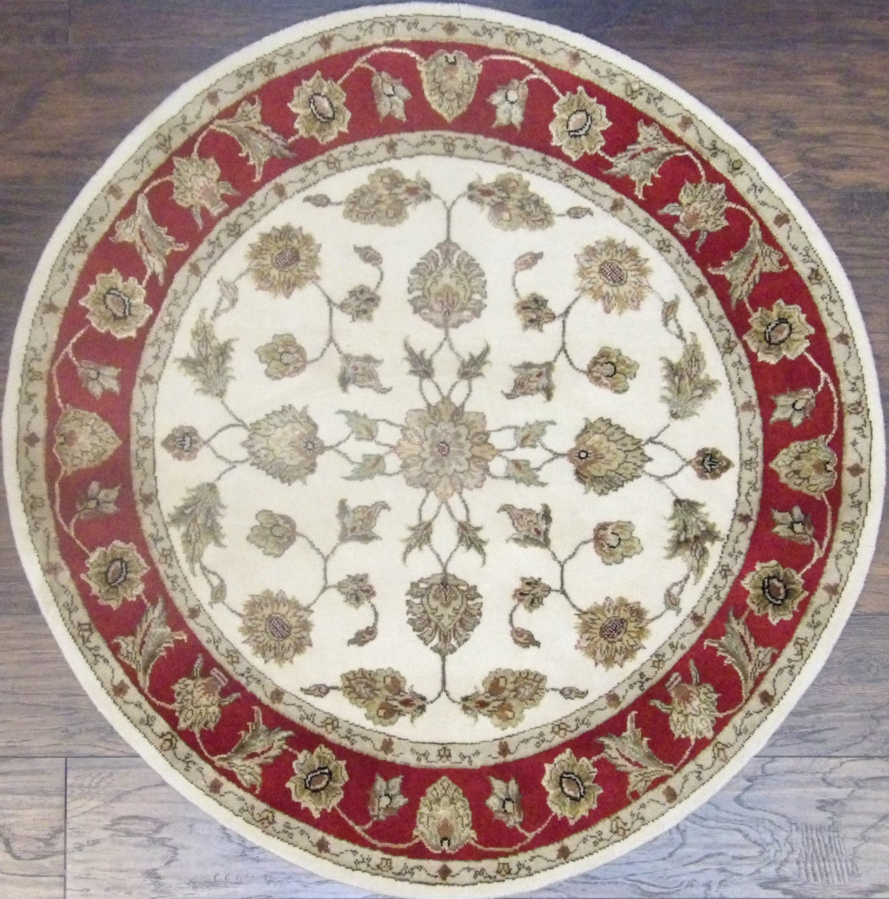 4x4 Traditional Hand-Knotted Wool rug, Rug #101-472