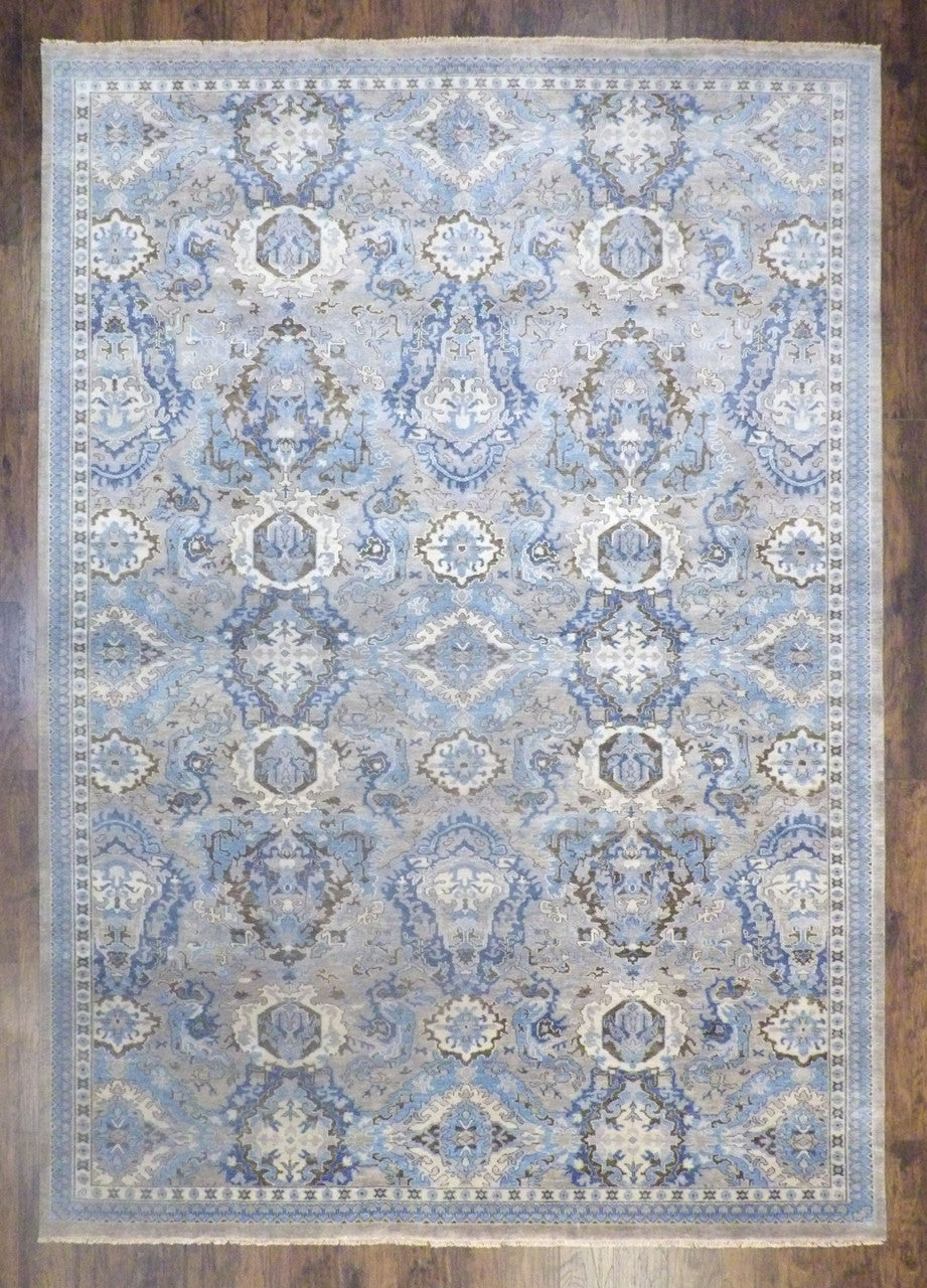 Ikat Hand-Knotted Wool rug, Rug #101-11228