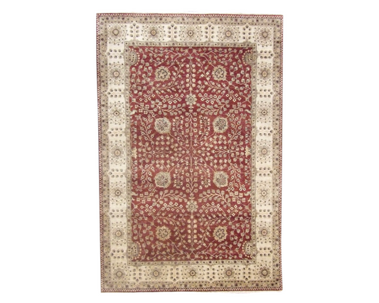 6x9 Antique Hand-Knotted Silk rug, Rug #101-916