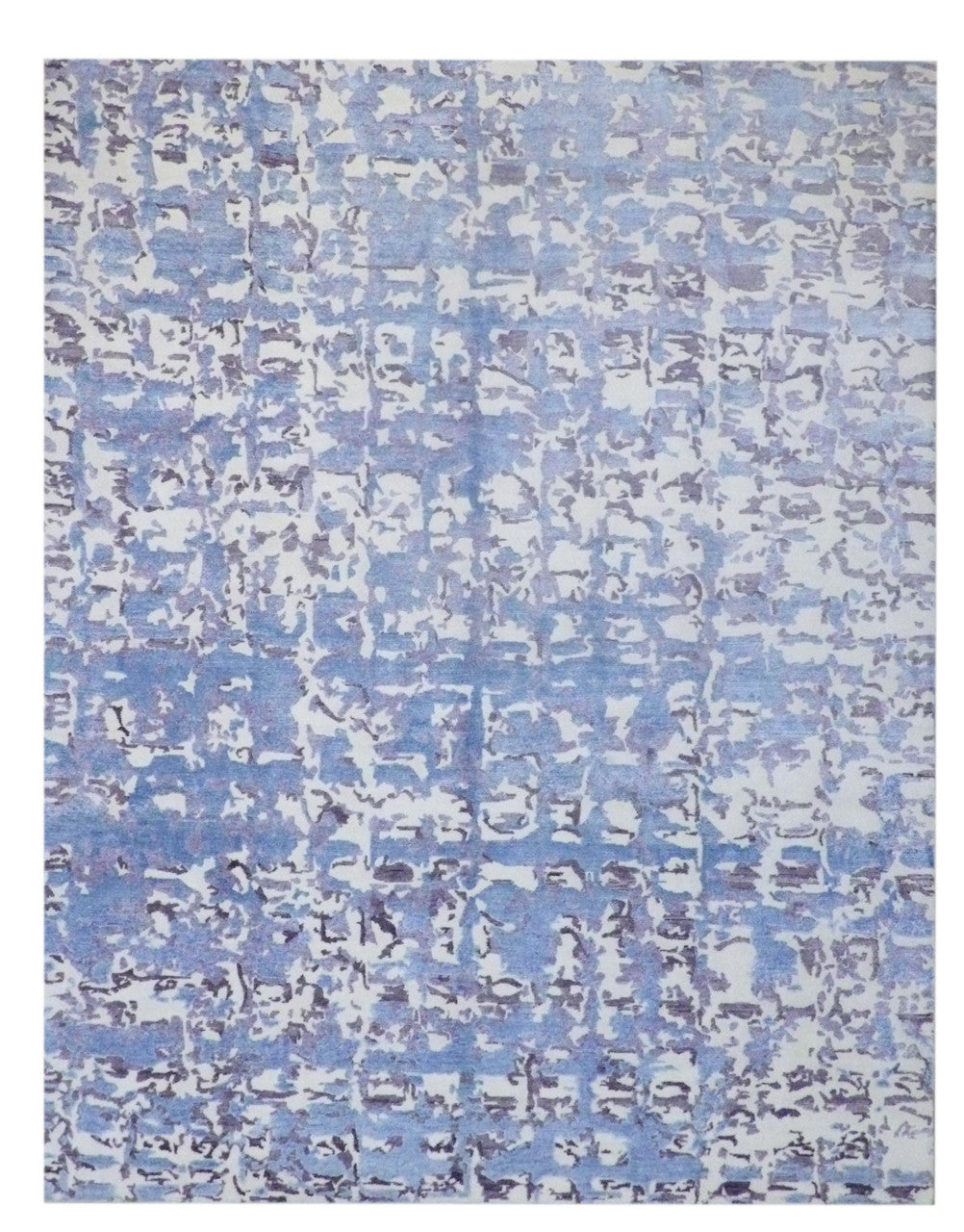 Modern Hand-Knotted Silk rug, Rug #101-1037