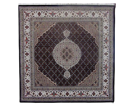 6x6 Traditional Hand-Knotted Silk rug, Rug #101-11040