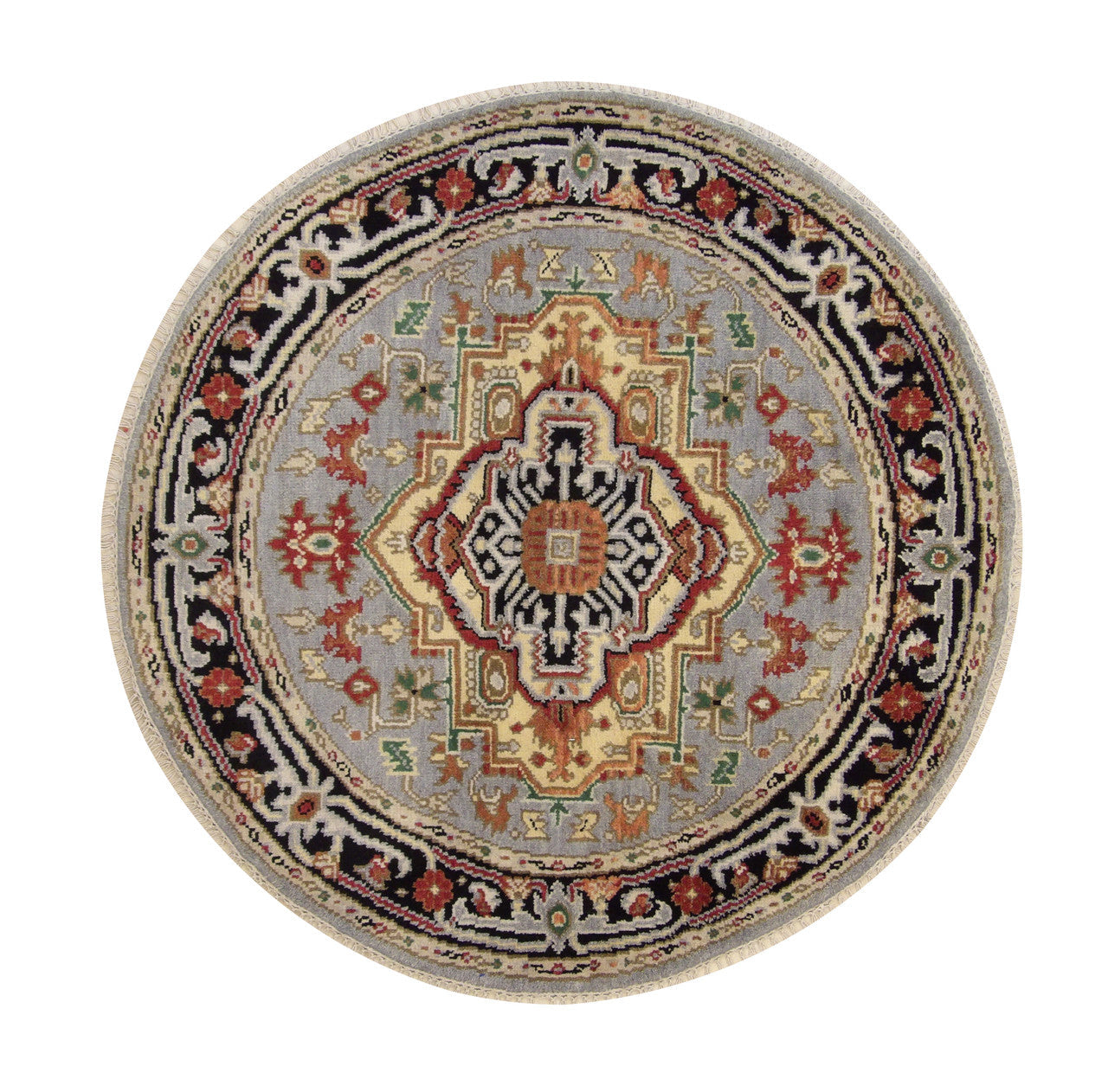 5x5 Tribal Hand-Knotted Wool rug, Rug #101-20283