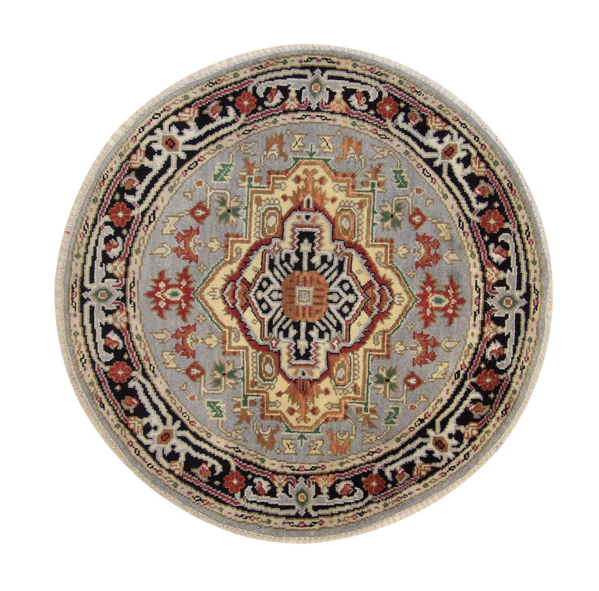 5x5 Tribal Hand-Knotted Wool rug, Rug #101-20283