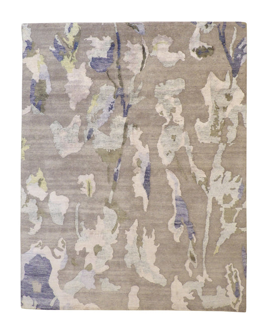 8x10 Modern Hand-Knotted Silk rug, Rug #101-2011