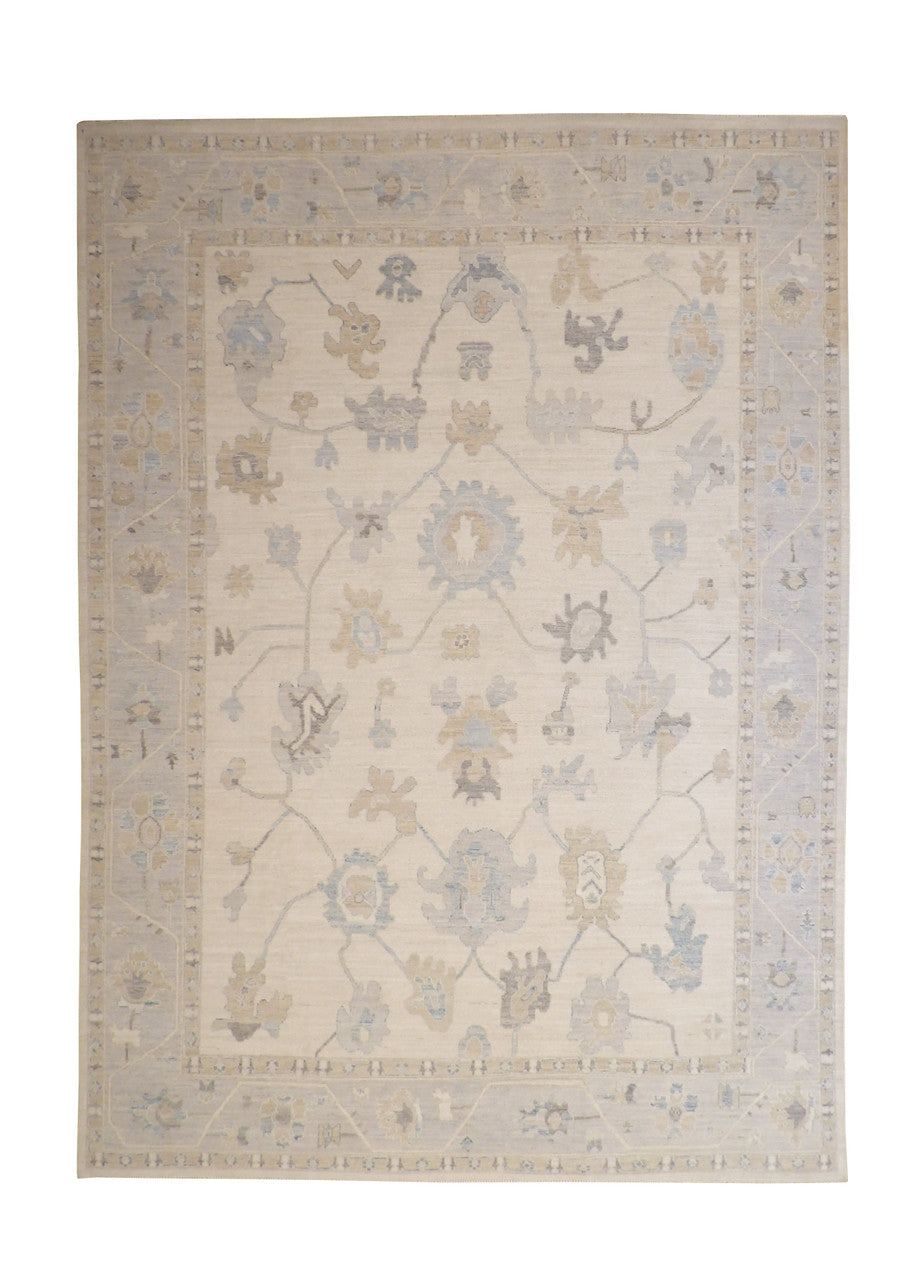 9x12 Oushak Hand-Knotted Wool rug, Rug #101-5065