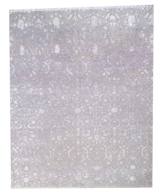 8x10 Ikat Hand-Knotted Silk rug, Rug #101-11158