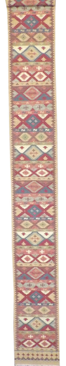 2x22 Flatweave Hand-Knotted Wool rug, Rug #W1191-2