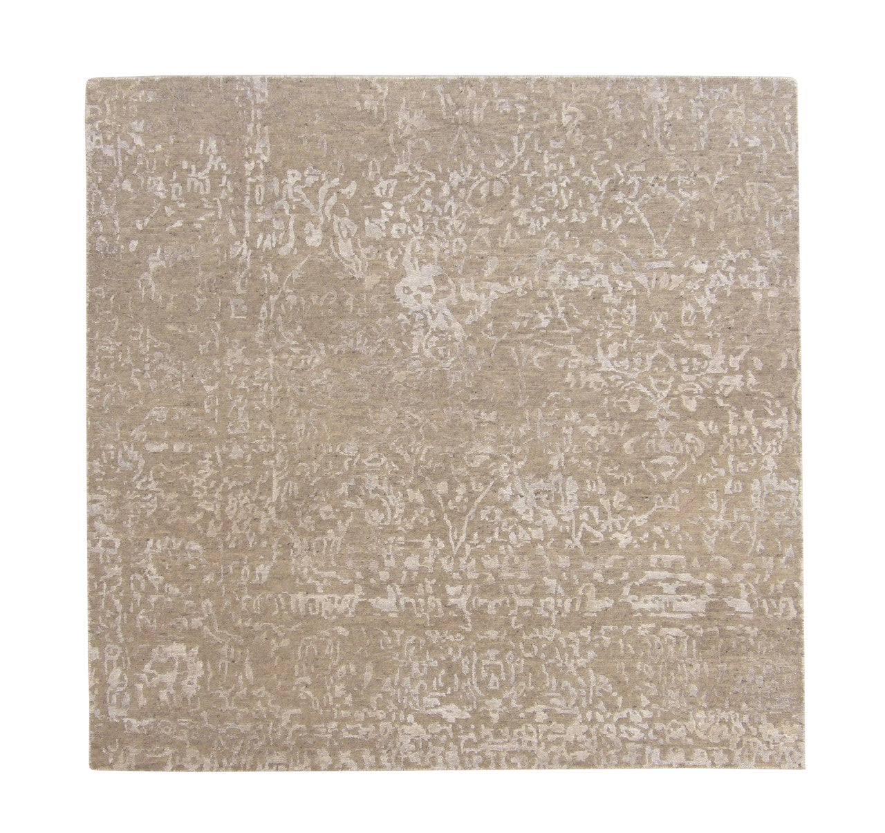5x5 Transitional Hand-Knotted Silk rug, Rug #101-2029